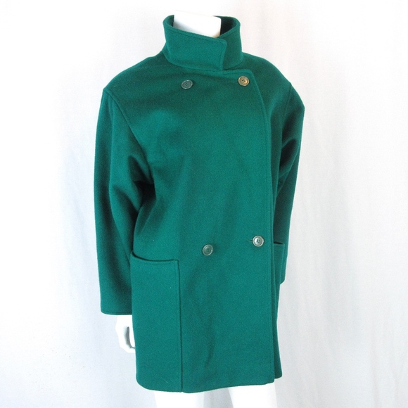 Vintage Emerald Green Wool Blanket Coat Sz S, M - Picture 5 of 5